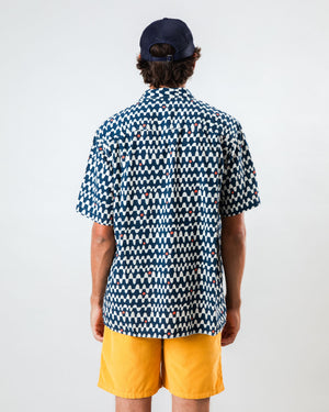 Sunset Aloha Shirt Navy