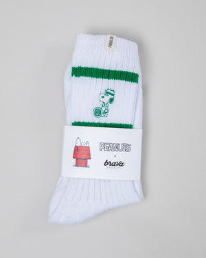 Peanuts Tennis Snoopy Socks White