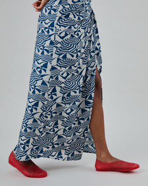 Sombrilla Kimono Dress Blue