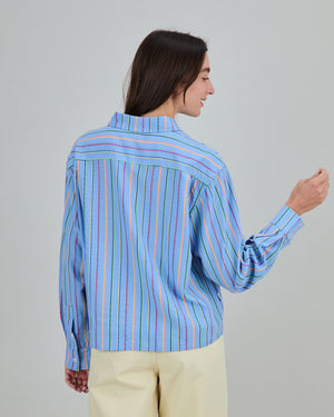 Stripes Boxy Blouse Blue