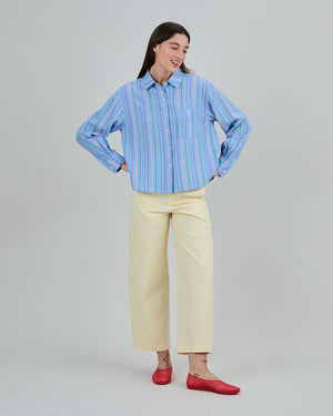 Stripes Boxy Blouse Blue