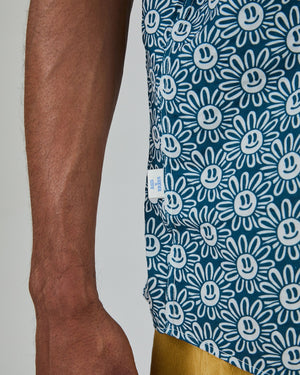 Asis Percales Daisy Boxy Shirt Blue