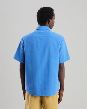 Asis Percales Daisy Checks Boxy Shirt Blue