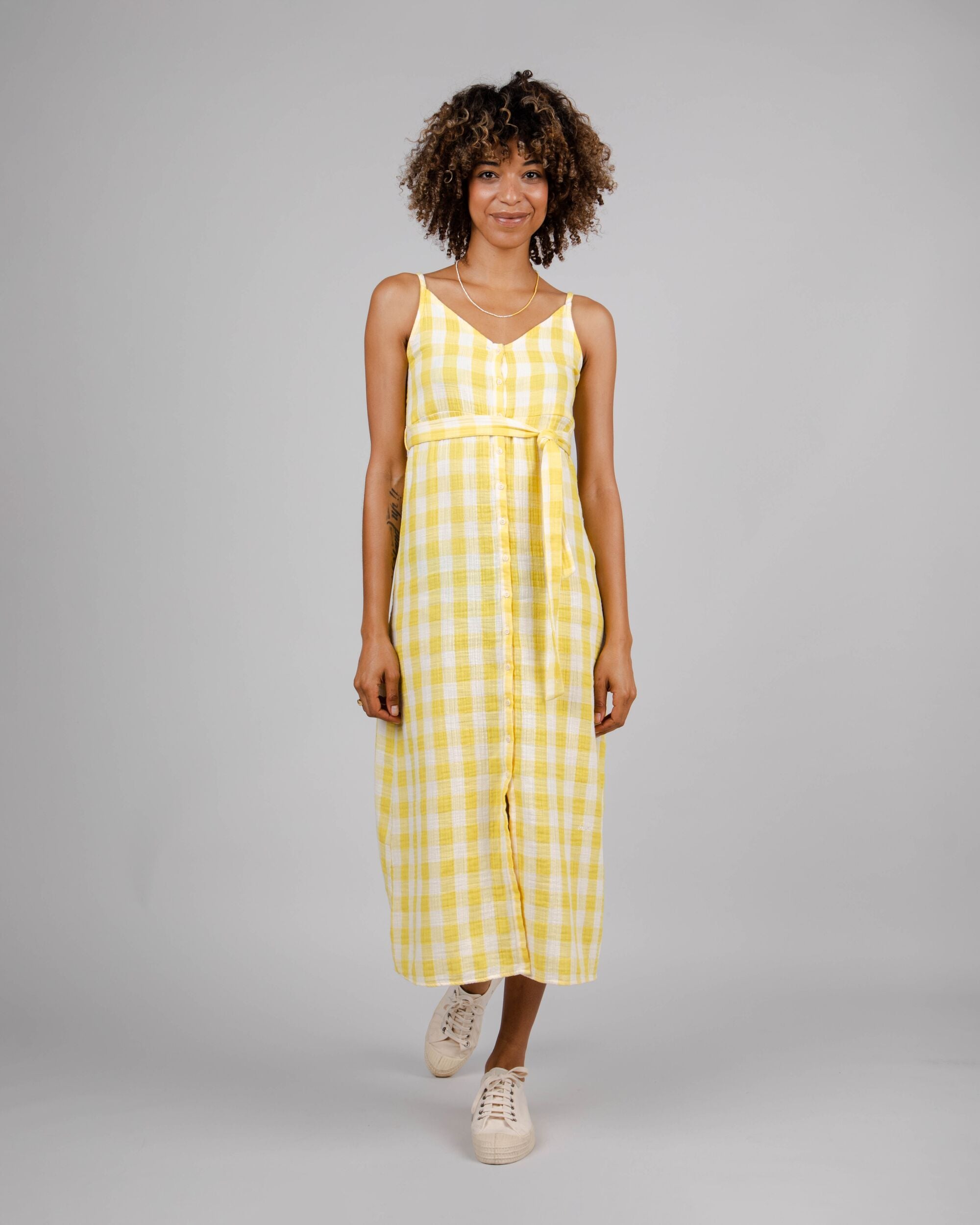 Lorena Strap Dress Lemon