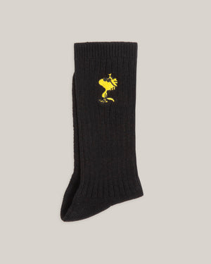 Peanuts Woodstock Socks Black