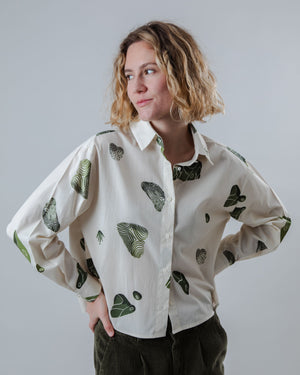 Quarry Boxy Cotton Blouse Ecru