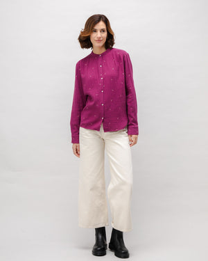 Dusk Boho Cotton Blouse Grape