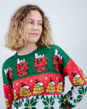 Peanuts Xmas Cotton Sweater Multicolor