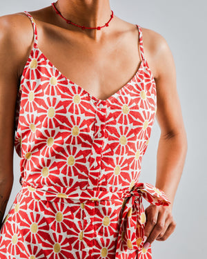 Marisol Strap Dress Red