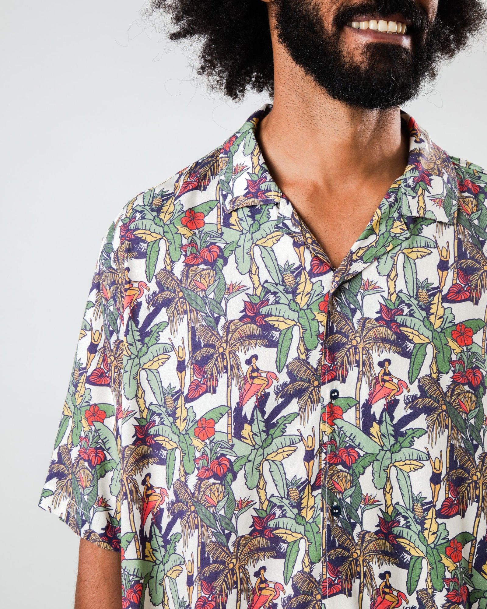 Helios Aloha Shirt Ecru