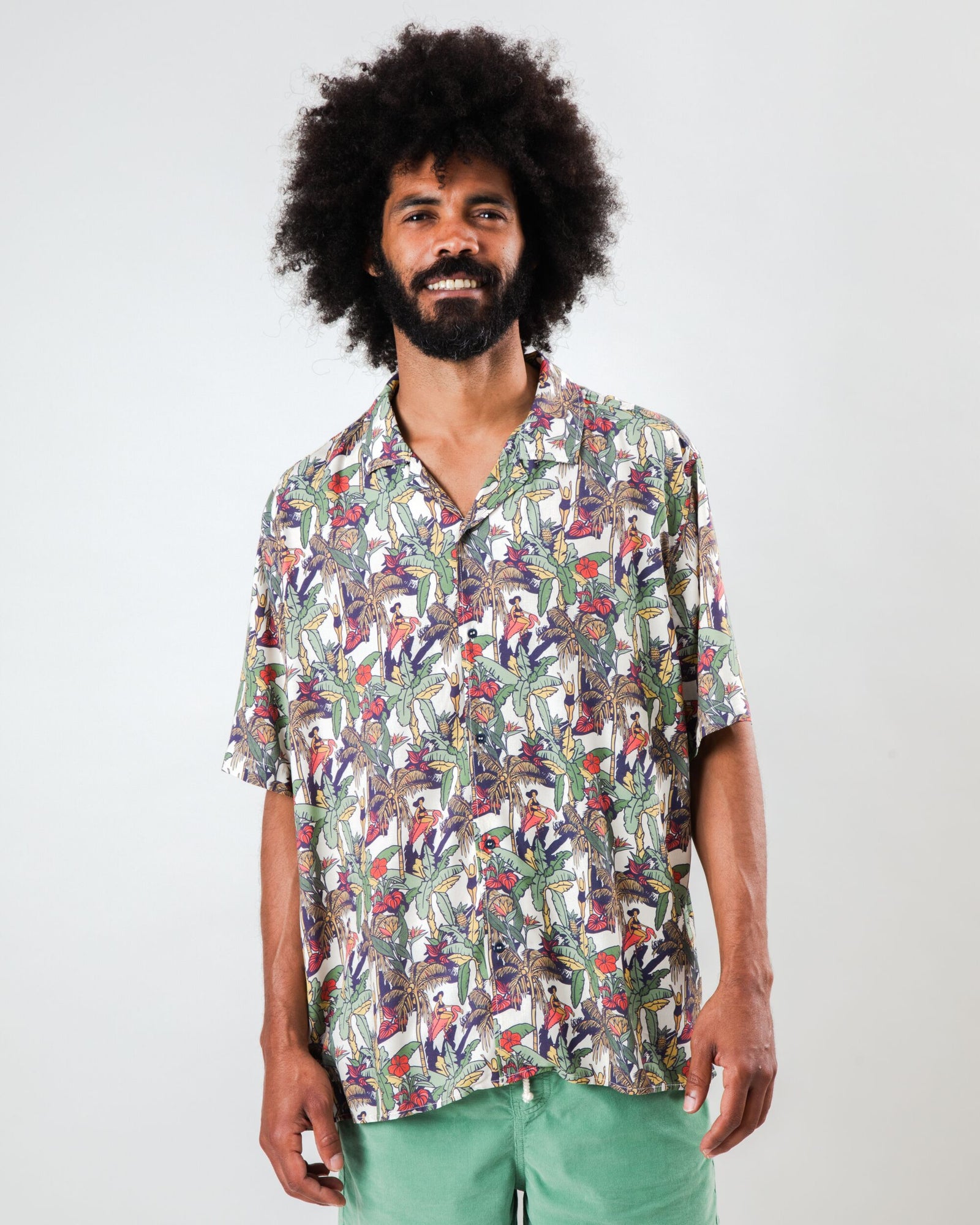 Helios Aloha Shirt Ecru