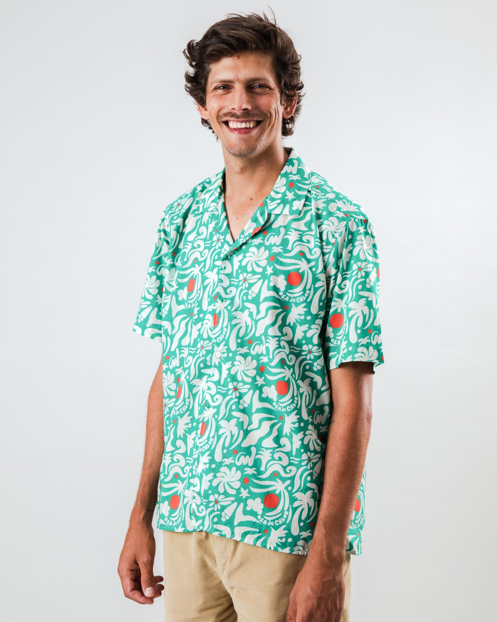 Ola de Calor Aloha Shirt Green