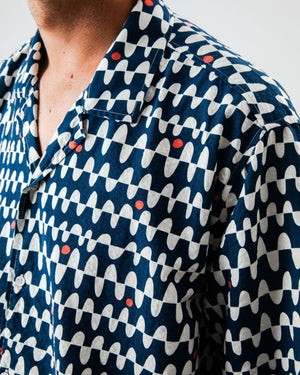 Sunset Aloha Shirt Navy