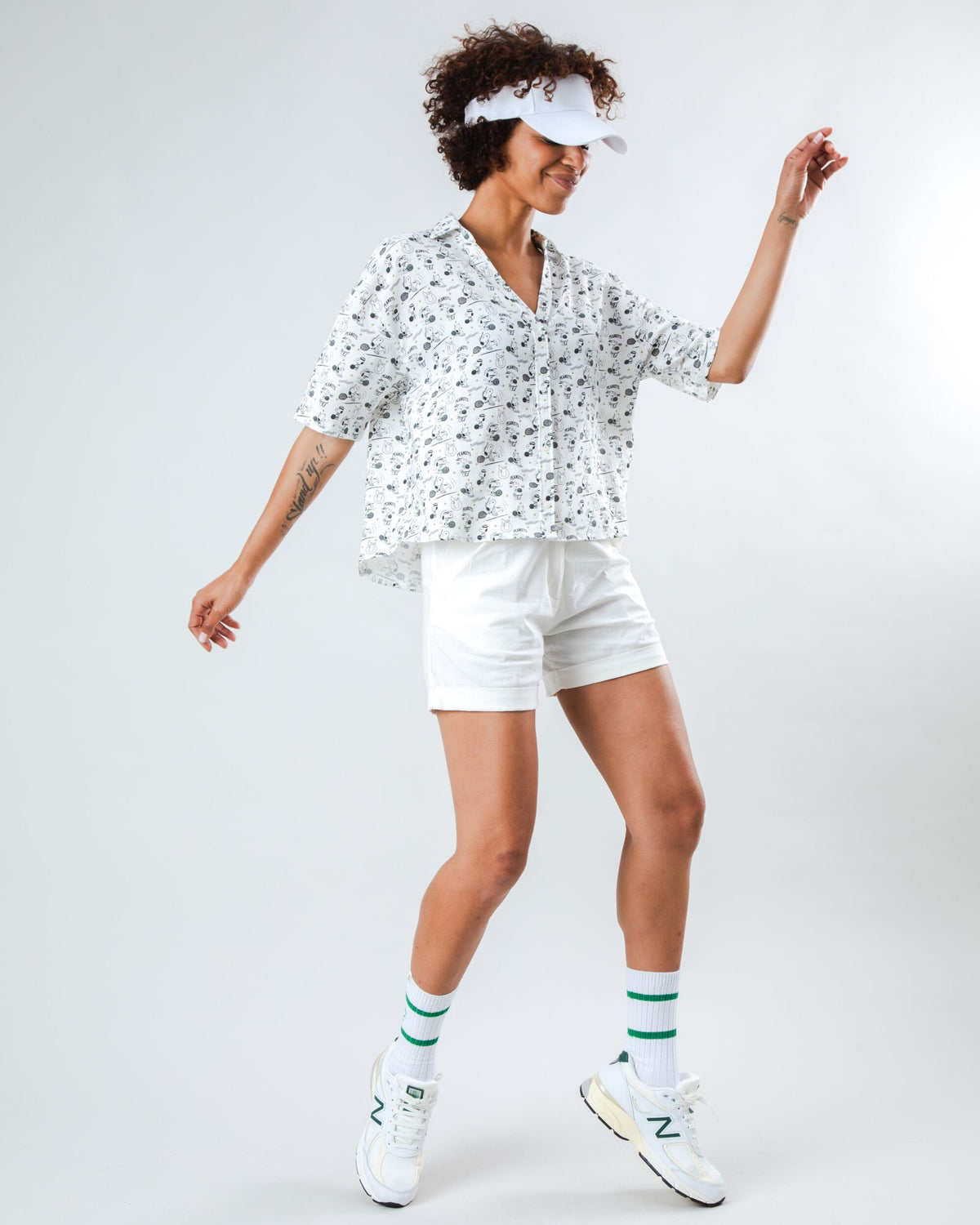 Peanuts Racquet Club Tennis Cropped Blouse