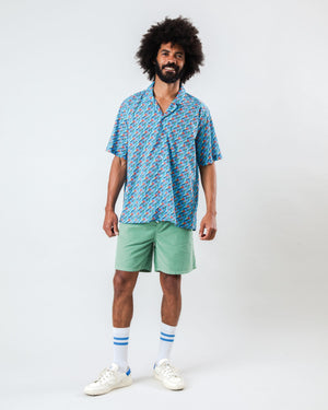 Water Gun Aloha Shirt Blue