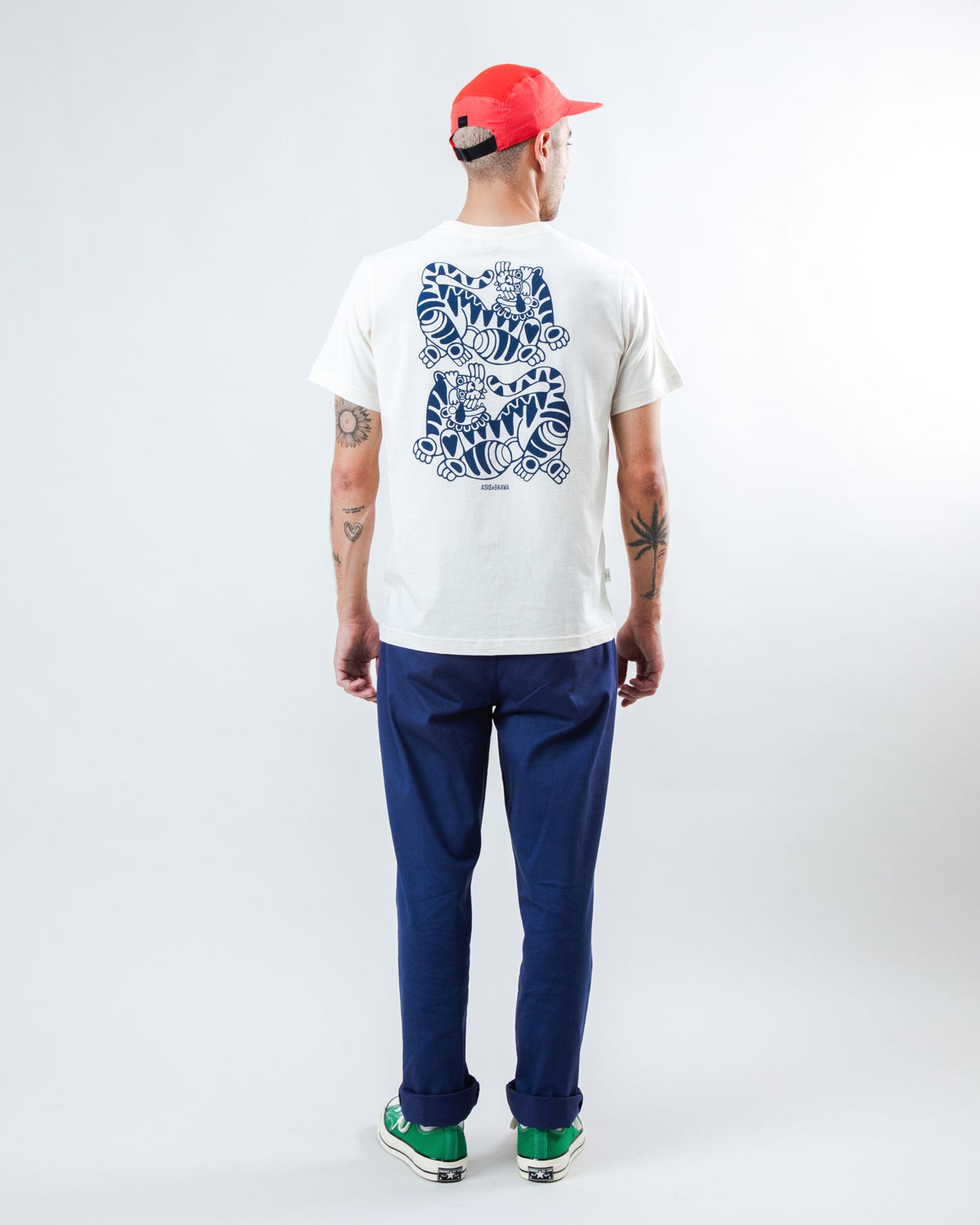 Asis Percales Tigris Regular T-Shirt Ecru