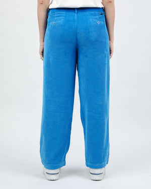 Corduroy Pleated Pants Blue