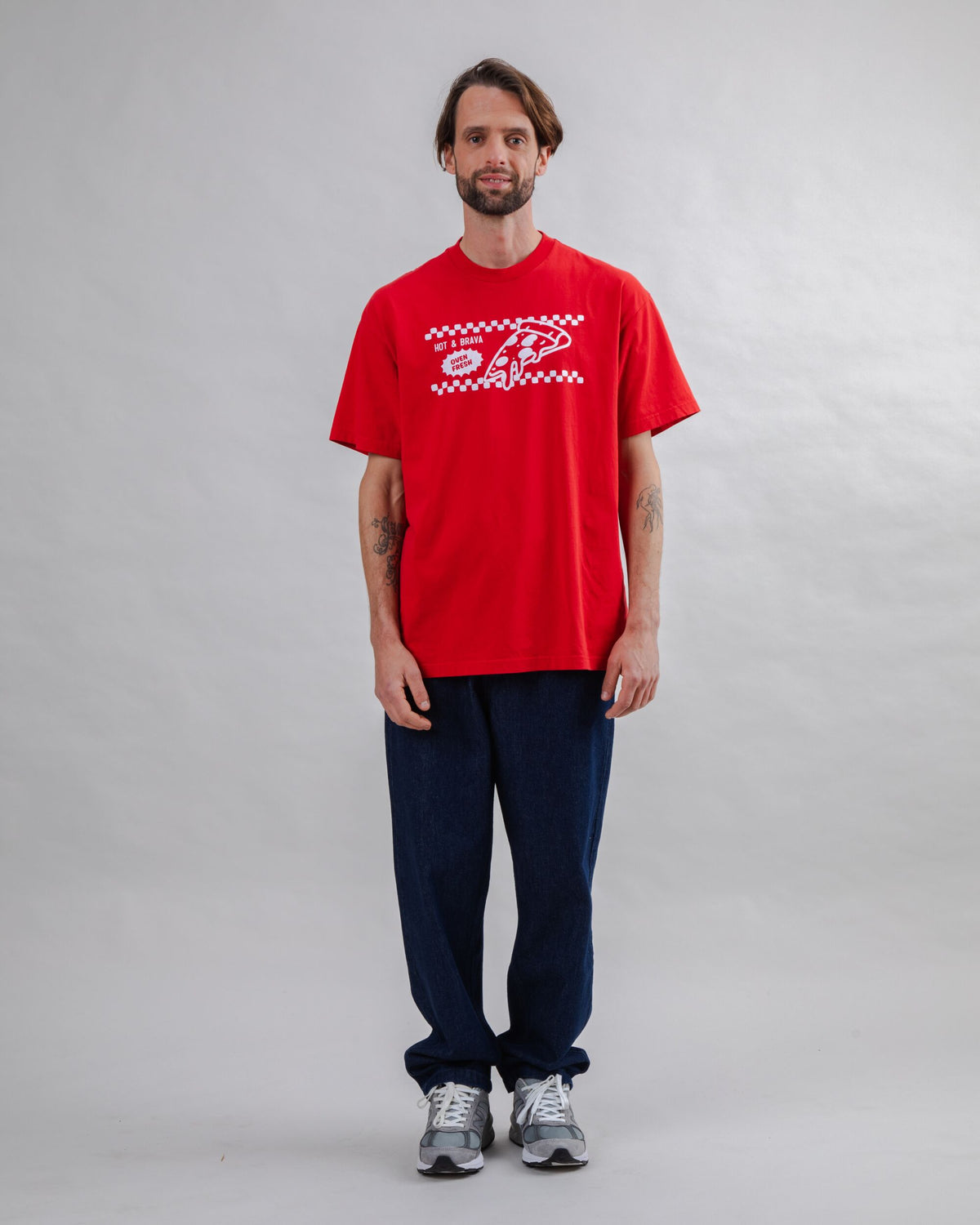 Hot & Brava Pizza Oversize T-shirt Red