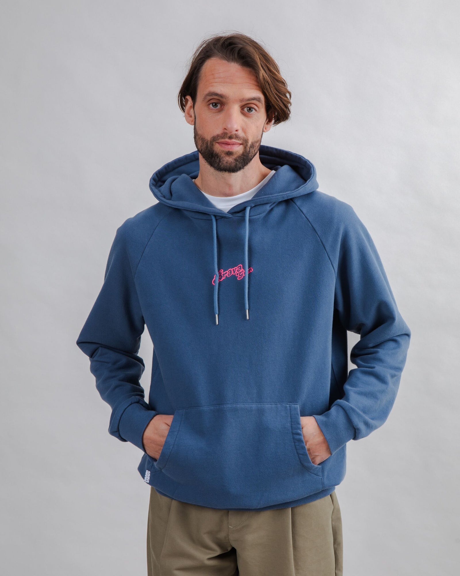 Brava Gum Hoodie Sweatshirt Indigo
