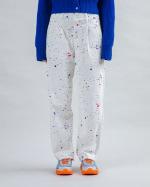 Splash Paint Corduroy Pleated Pants