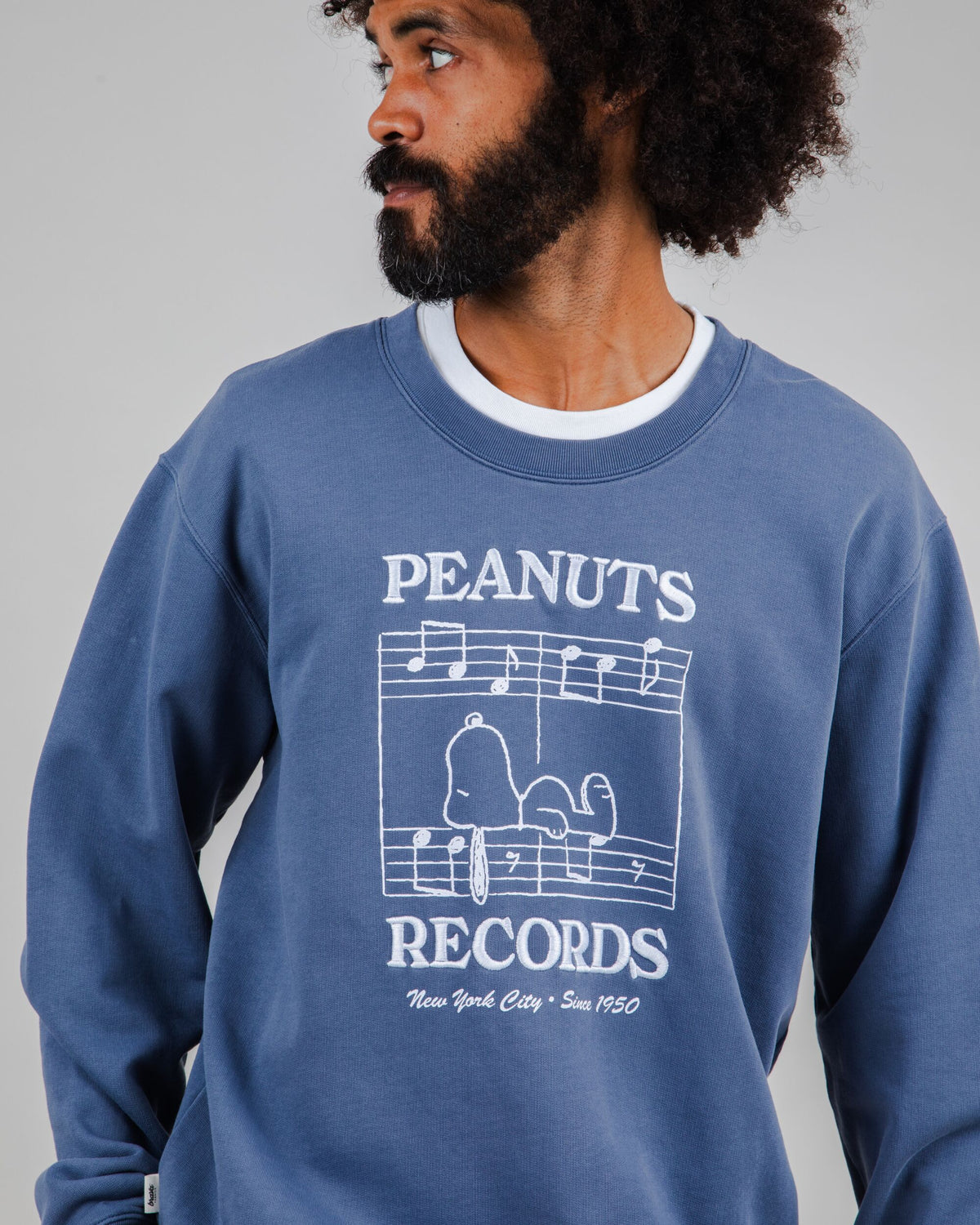 Peanuts Classic Records Sweatshirt Blue