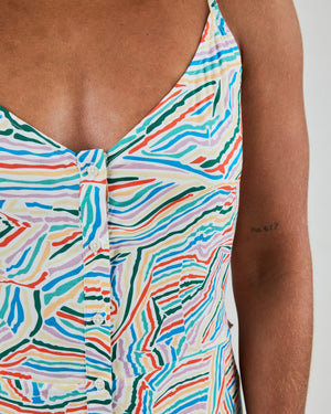 Messy Stripes Strap Dress