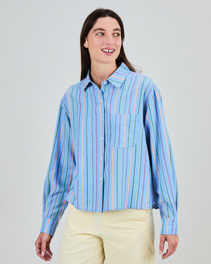 Stripes Boxy Blouse Blue