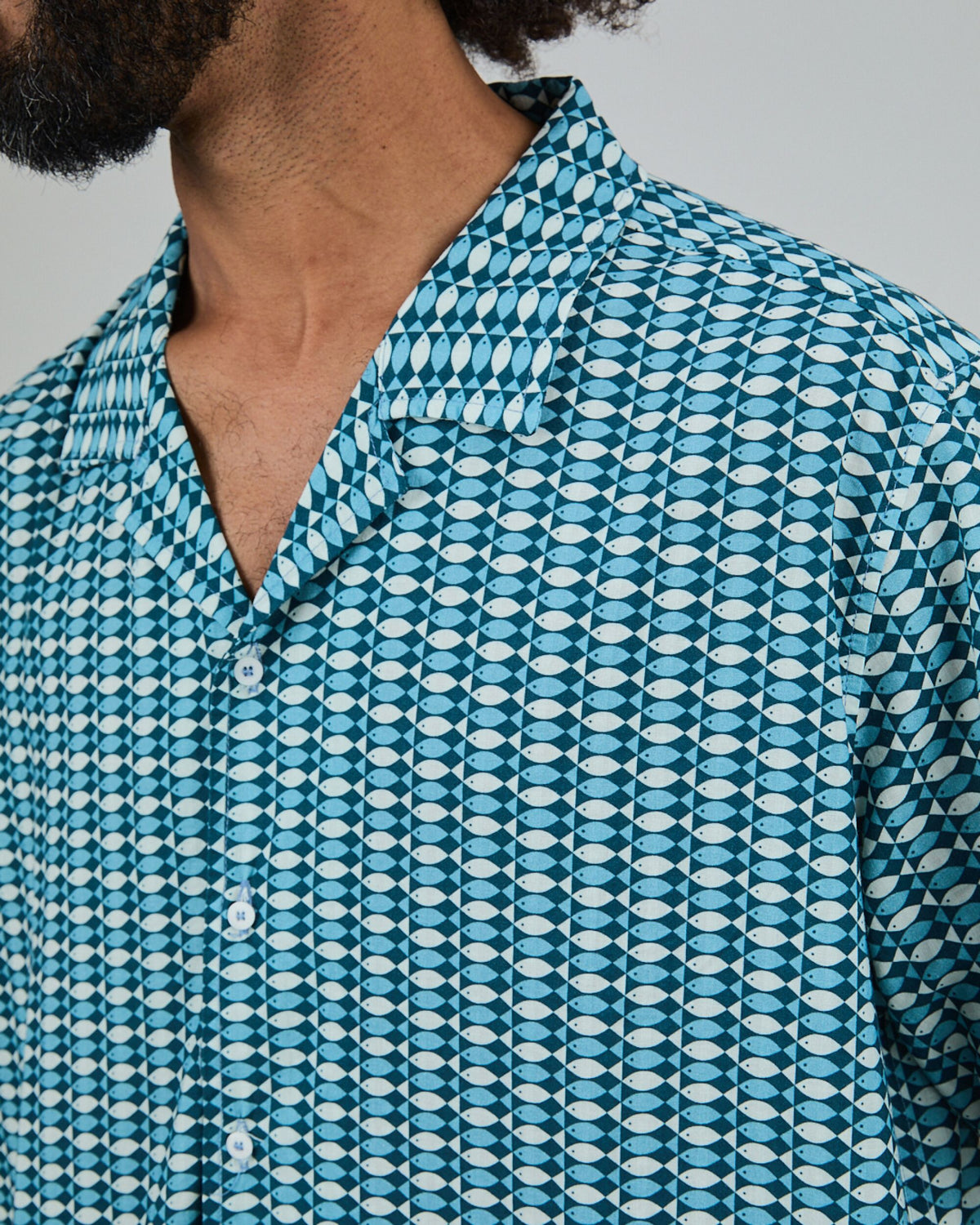 Sardinas Aloha Shirt Blue