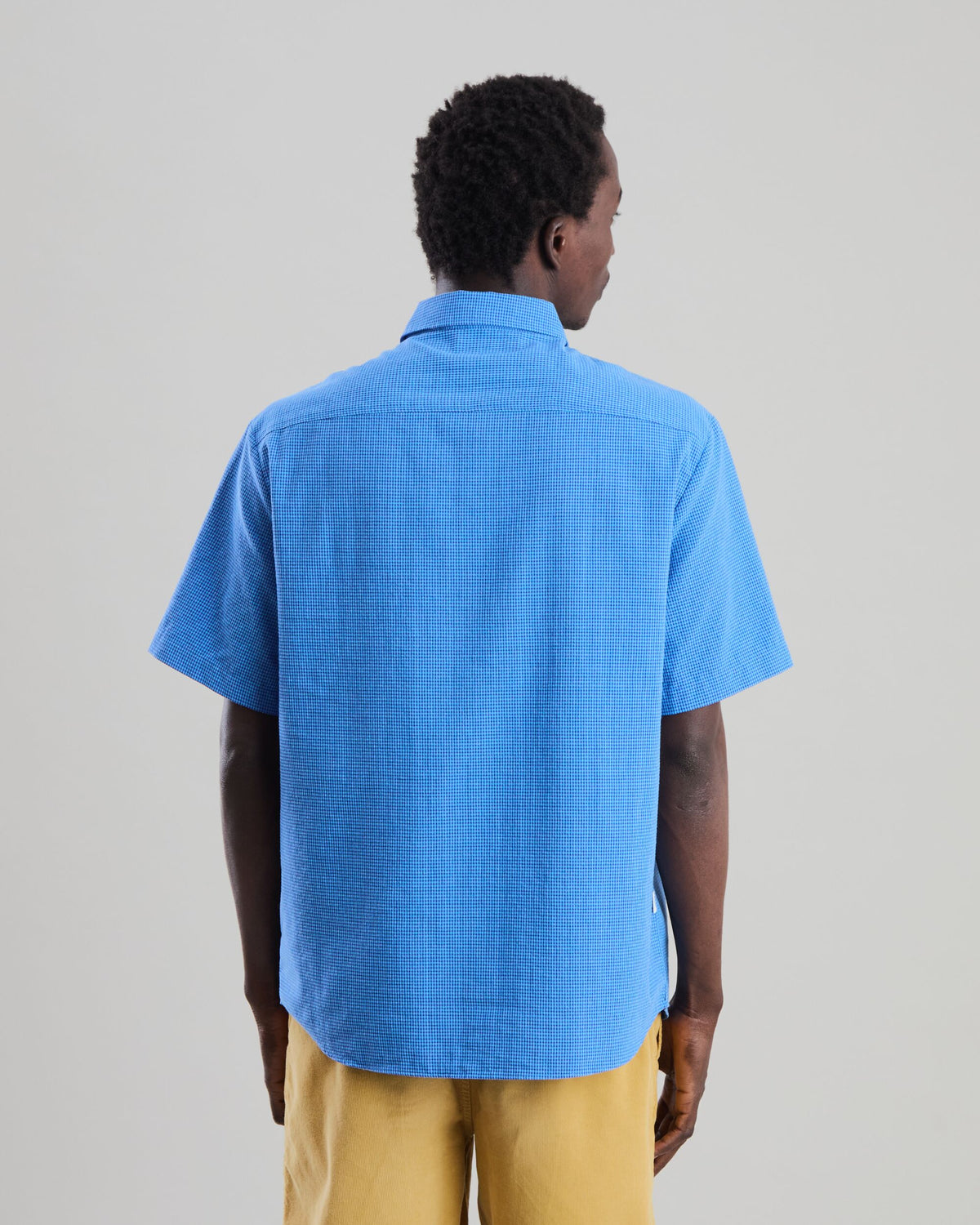 Asis Percales Daisy Checks Boxy Shirt Blue