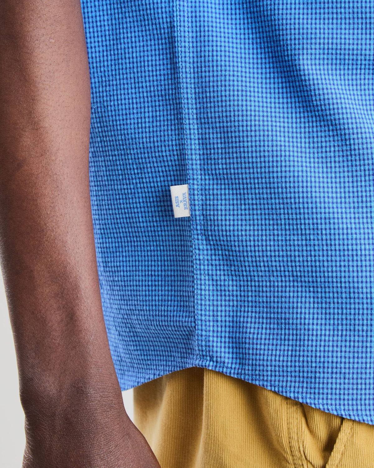Asis Percales Daisy Checks Boxy Shirt Blue