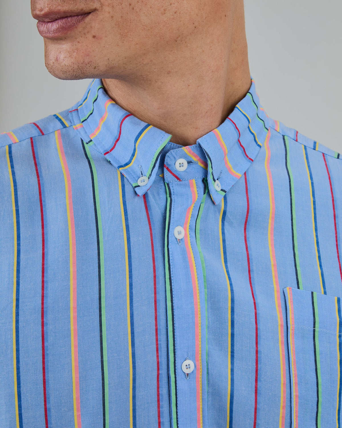 Multicolor Stripes Boxy Man Shirt
