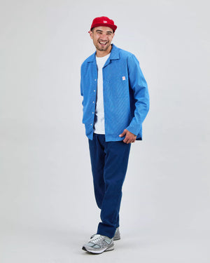 Asis Percales Daisy Checks Oversize Shirt Blue