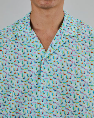 Marbles Aloha Shirt White