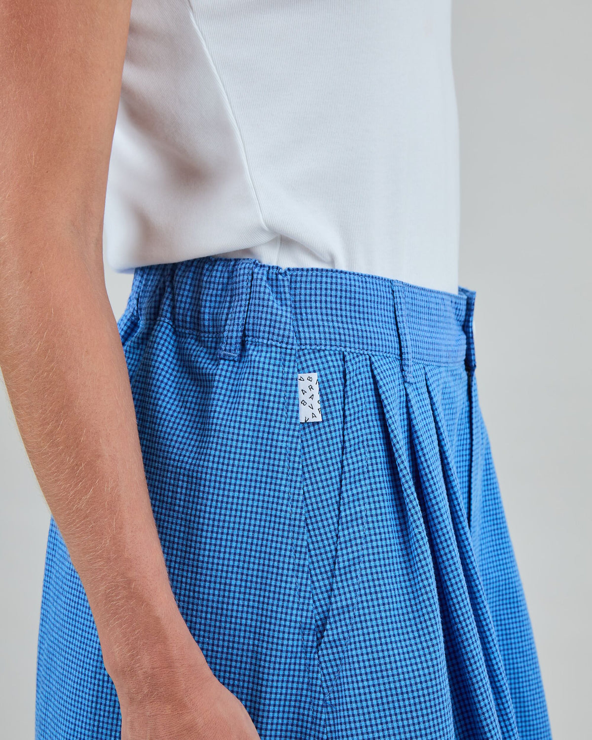 Checks Midi Skirt Blue