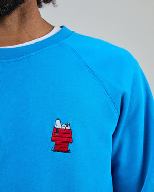 Peanuts Snoopy Doghouse Sweatshirt Blue