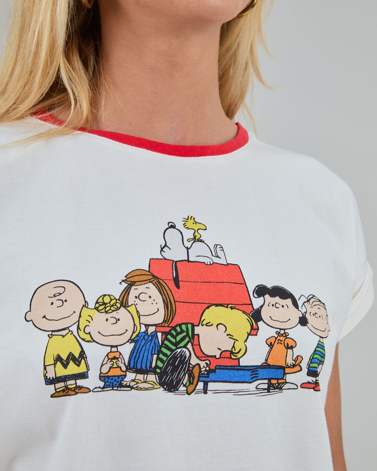 Peanuts Retro Friends Scoop Tee Ecru
