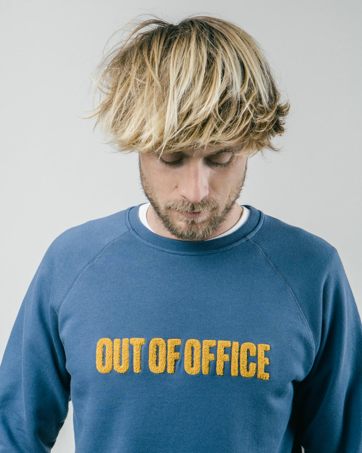 Out of Office Cotton Sweatshirt Blue