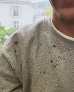 Sudadera Splash Paint Gris