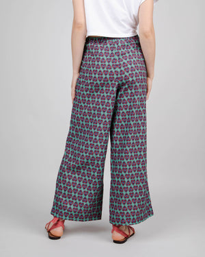 Asis Percales Heart Wide Leg Pant Light Morera