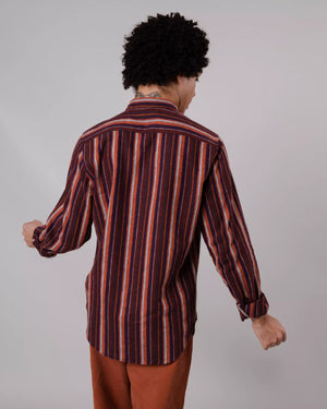 Barre Flannel Regular Shirt Orange