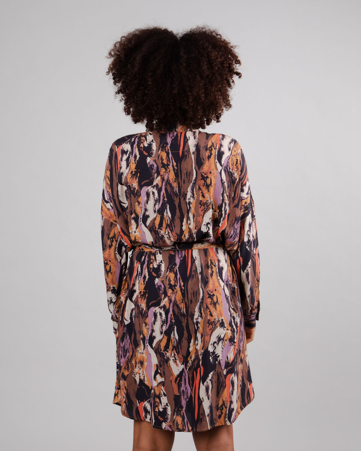 Etna Oversized Mao Dress Brown