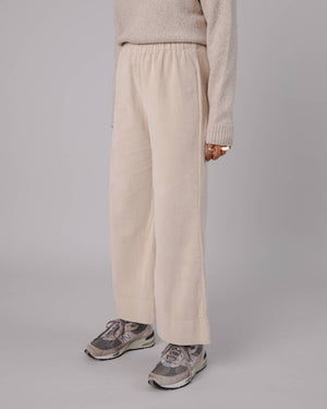 Wide Leg Corduroy Pants Cream