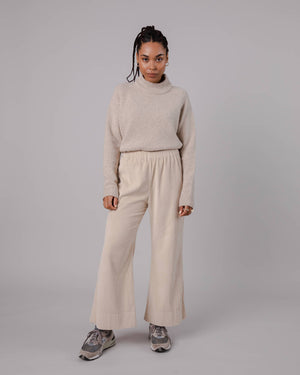 Wide Leg Corduroy Pants Cream