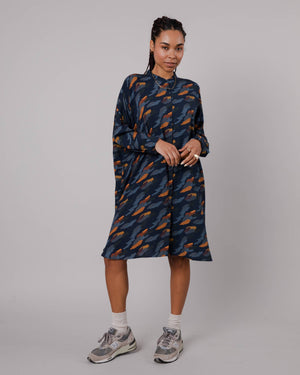 Ucon Palma Oversized Mao Dress Navy