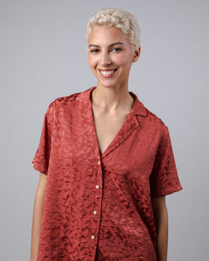 Jacquard Aloha Blouse Sorbet