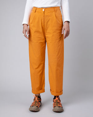 Elastic Pleated Chino Topaz