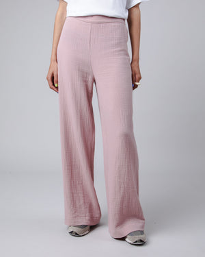 Bubble Wide Leg Pant Rose