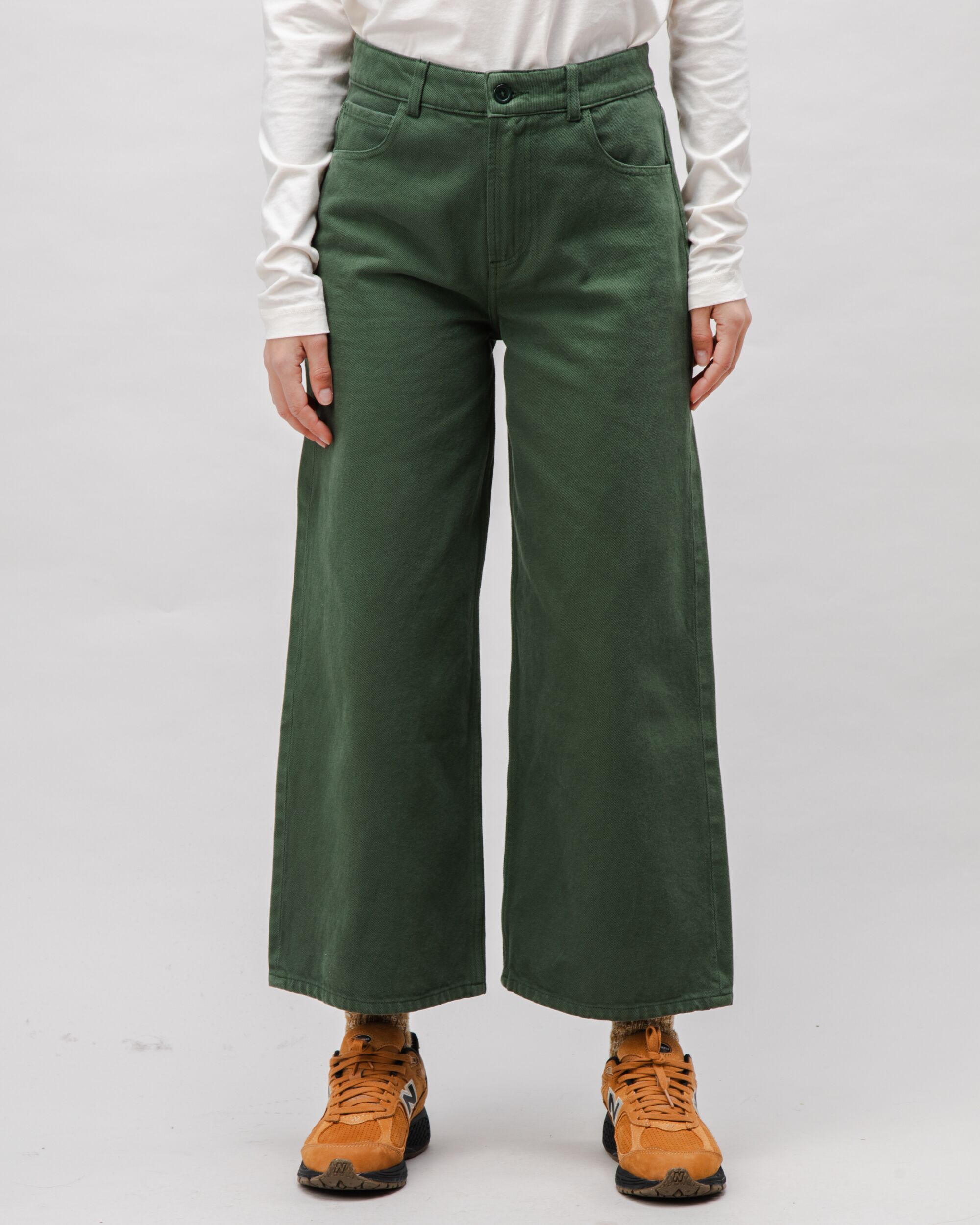 5 Pocket Cotton Twill Pants Green